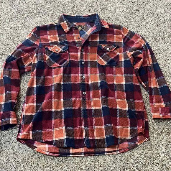 Freedom Foundry Mens Red Plaid Fleece Buffalo Flannel Button Up Shirt 2XL XXL - Picture 13 of 13